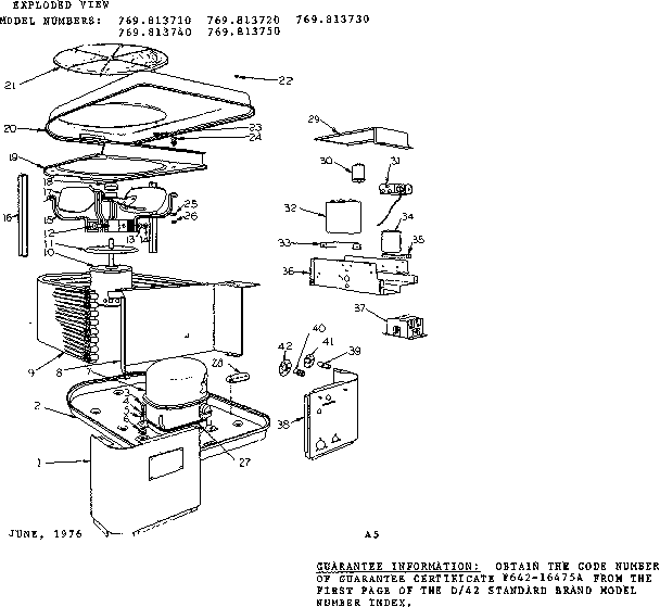 Kenmore 769813720 functional replacement parts diagram