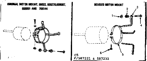 Kenmore 867587221 motor mount assembly diagram