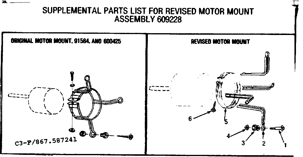 Kenmore 867587241 motor mount assembly diagram