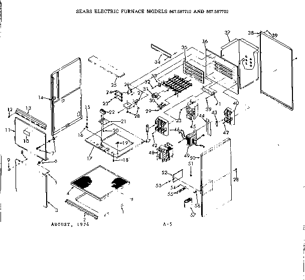Kenmore 867587722 functional replacement parts diagram