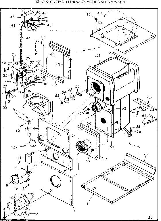 Kenmore 867740410 oil burner diagram