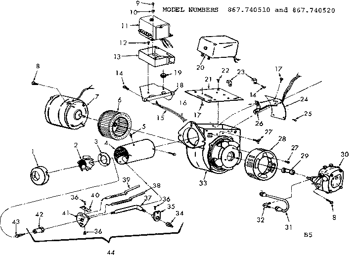 Kenmore 867740520 firing head assembly 740510 diagram