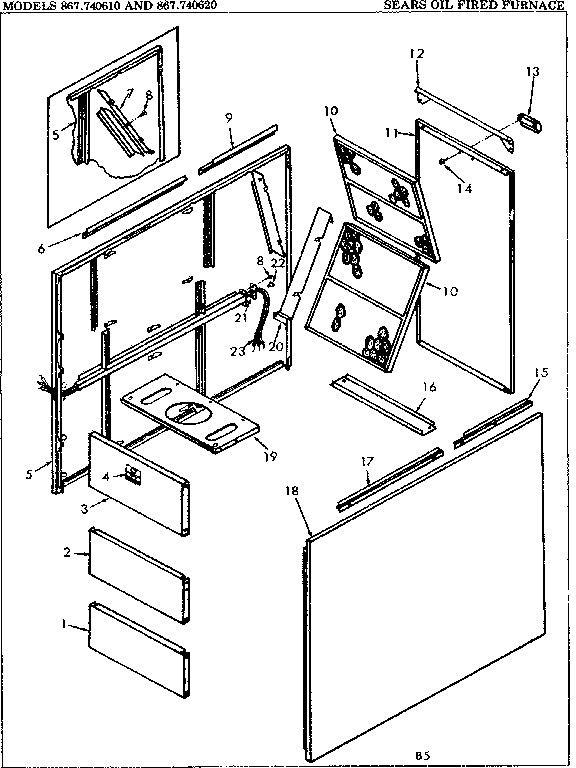 Kenmore 867740620 furnace body diagram