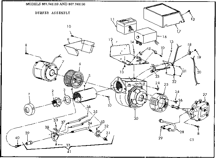 Kenmore 867741110 burner assembly diagram