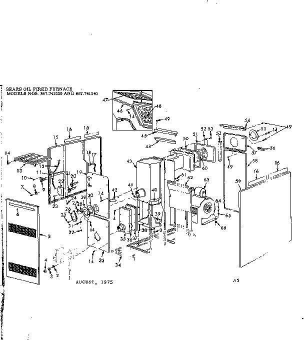 Kenmore 867741240 furnace body diagram