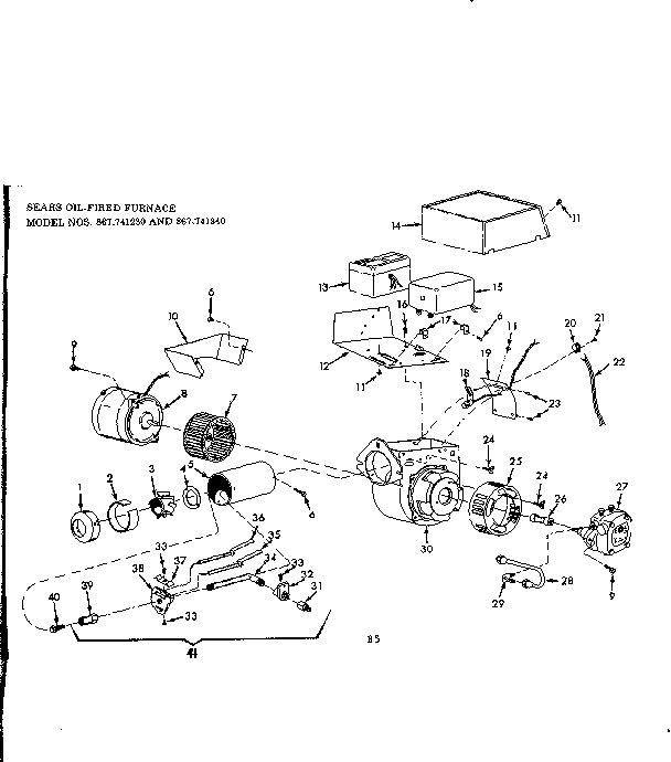 Kenmore 867741240 functional replacement parts diagram