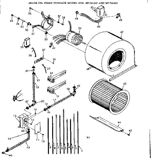Kenmore 867741310 blower assembly diagram