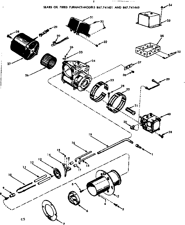 Kenmore 867741431 functional replacement parts diagram