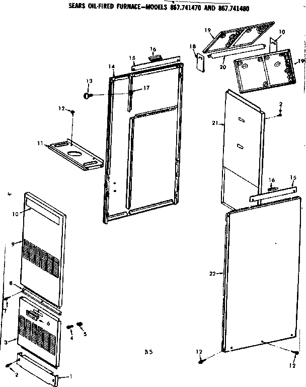 Kenmore 867741470 furnace body diagram