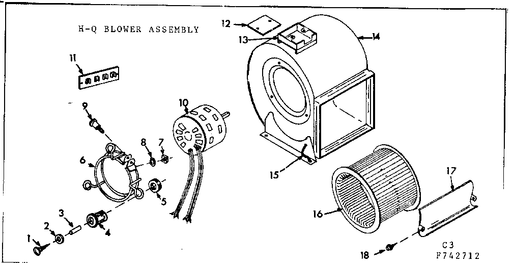 Kenmore 867742712 h-q blower assembly diagram
