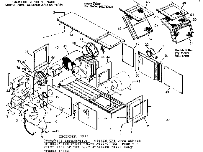 Kenmore 867747980 functional replacement parts diagram