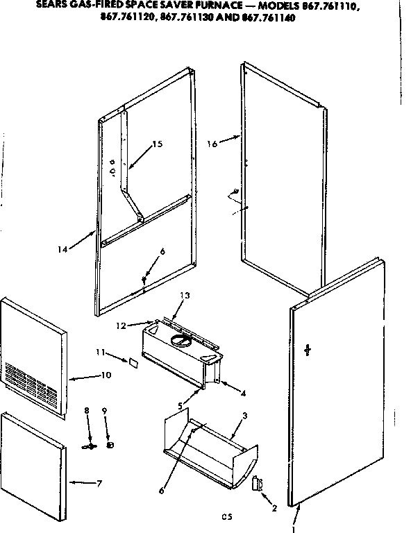 Kenmore 867761130 cabinet diagram