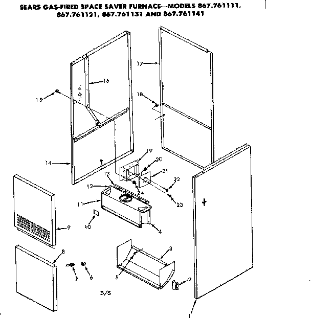 Kenmore 867761121 cabinet diagram