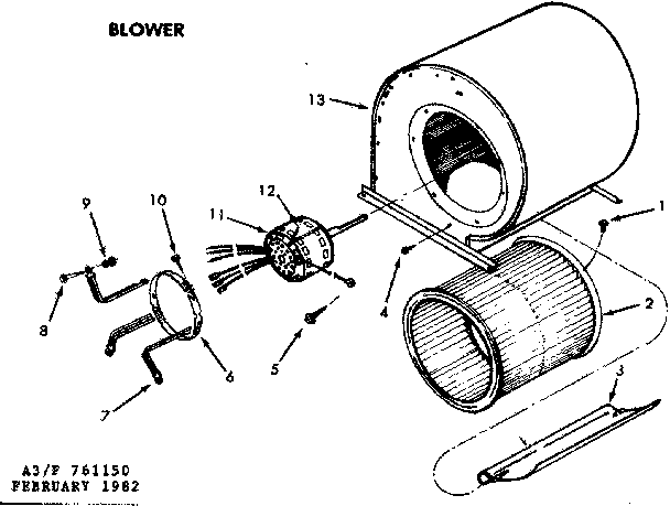 Kenmore 867761150 blower diagram