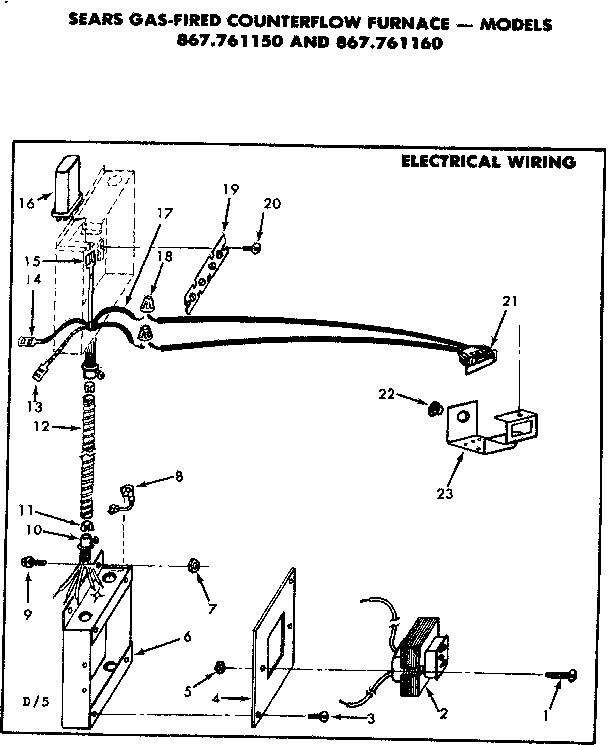 Kenmore 867761150 electrical wiring diagram