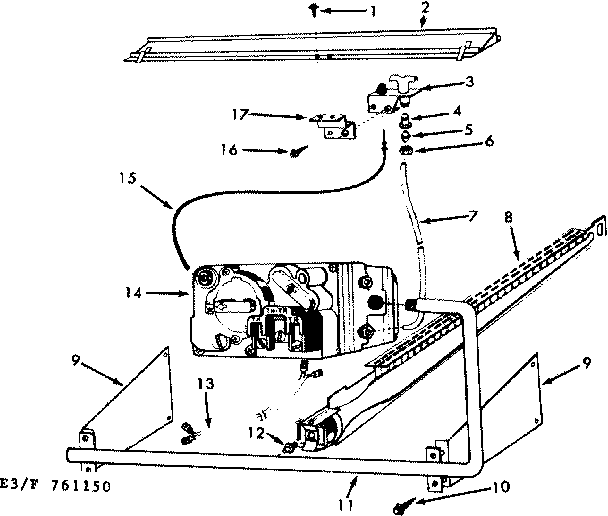 Kenmore 867761150 burner assembly diagram