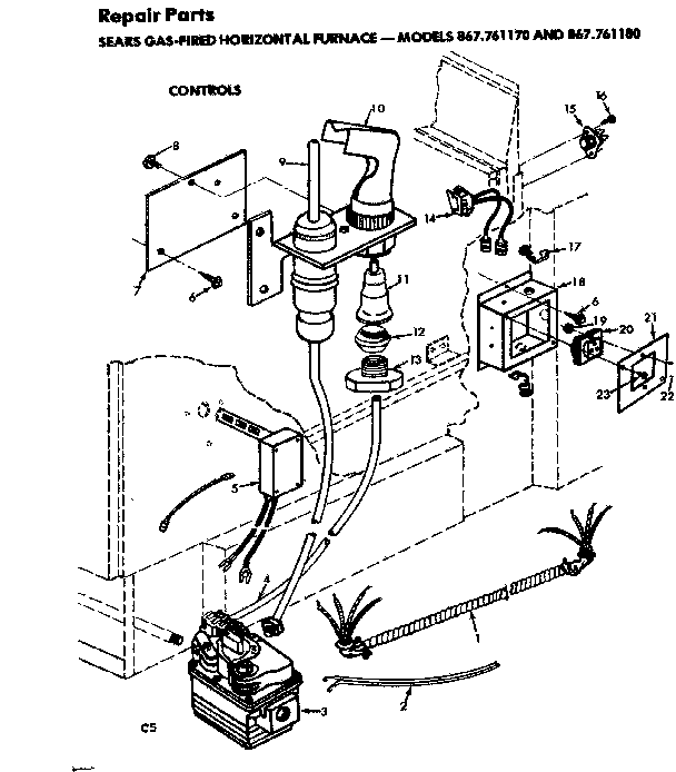 Kenmore 867761180 controls diagram