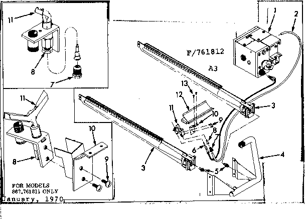 Kenmore 867761842 burner & manifold asm diagram