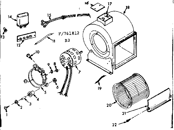 Kenmore 867761842 h-q blower asm diagram