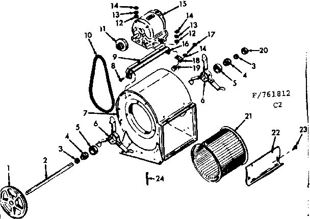 Kenmore 867761842 h-q blower asm diagram