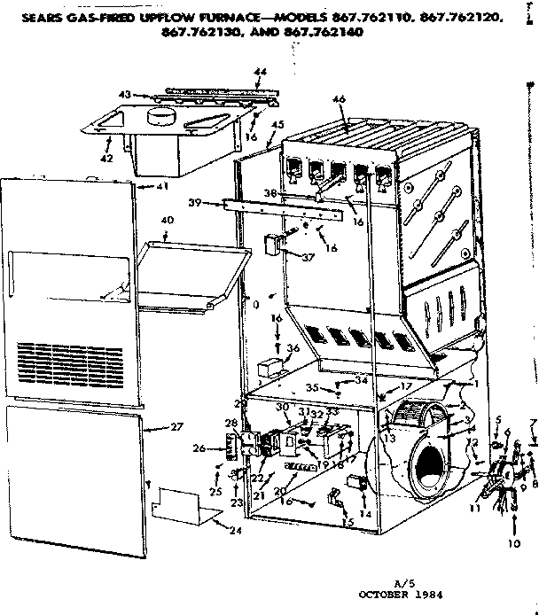 Kenmore 867762110 functional replacement parts diagram
