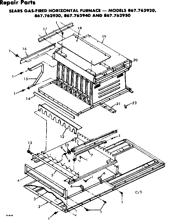 Kenmore 867762920 functional horizontal coils diagram