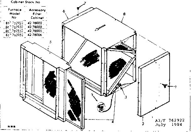Kenmore 867762932 cabinet diagram