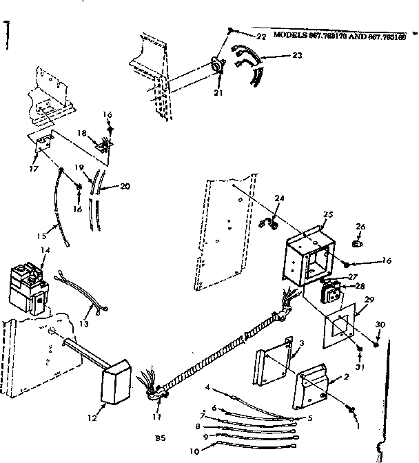 Kenmore 867763180 control box diagram