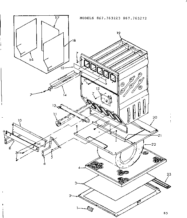 Kenmore 867763272 heat exchanger diagram