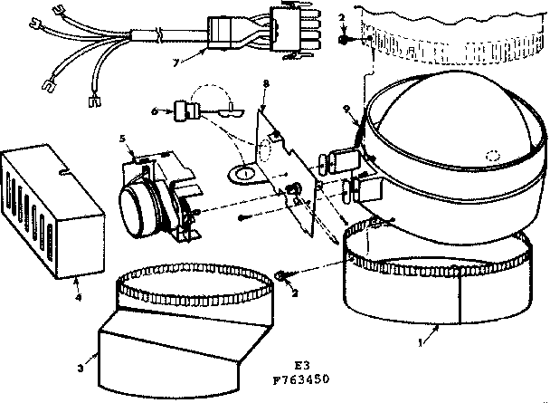 Kenmore 867763450 vent damper kit diagram