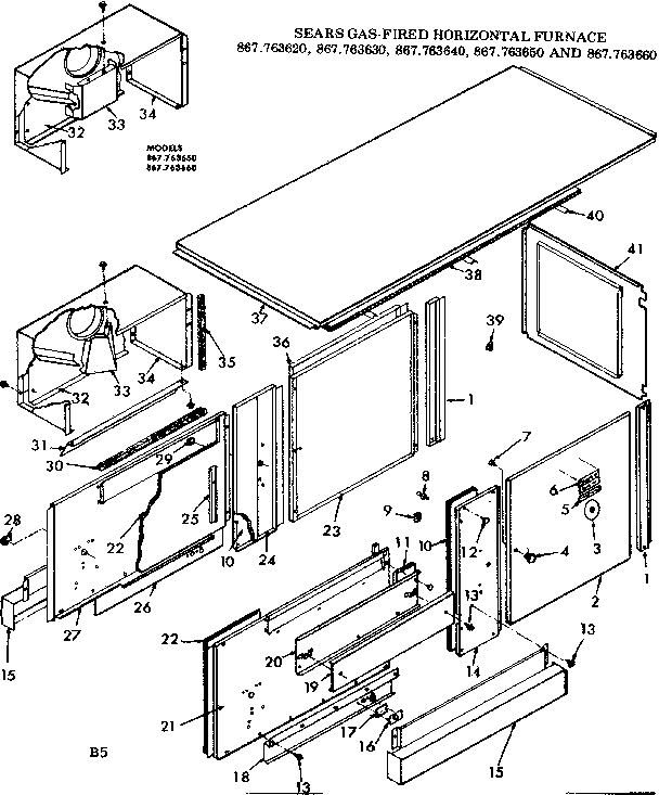 Kenmore 867763630 furnace body diagram