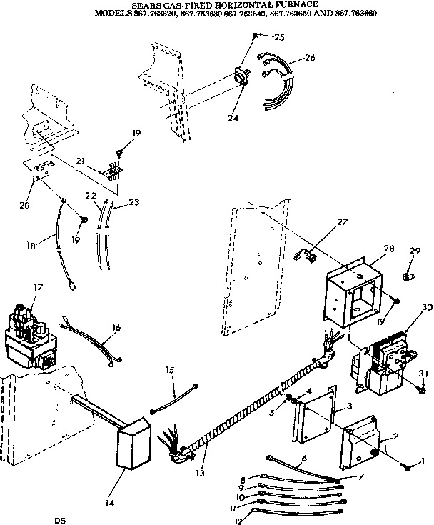Kenmore 867763630 control box diagram