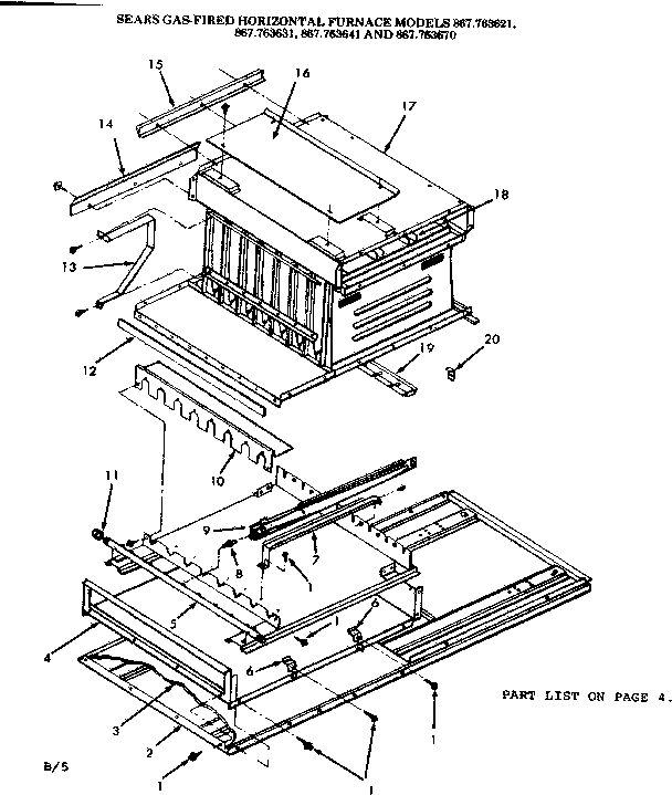 Kenmore 867763641 heat exchanger diagram