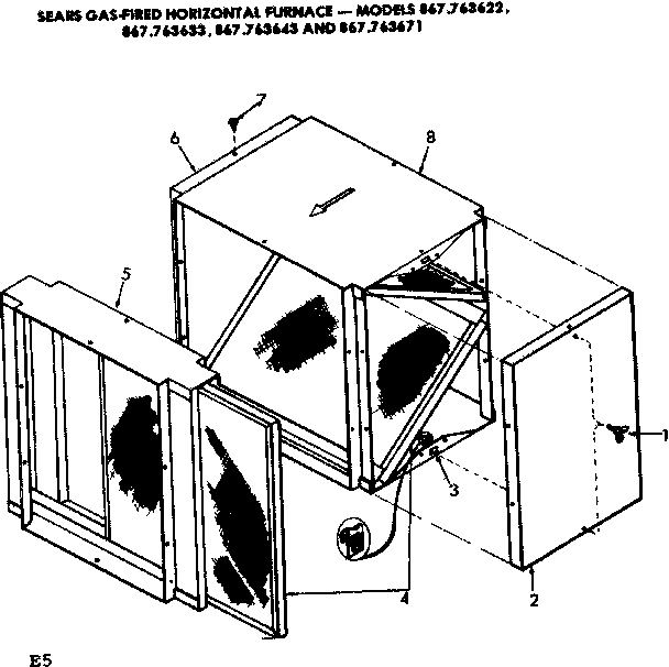 Kenmore 867763622 cabinet diagram