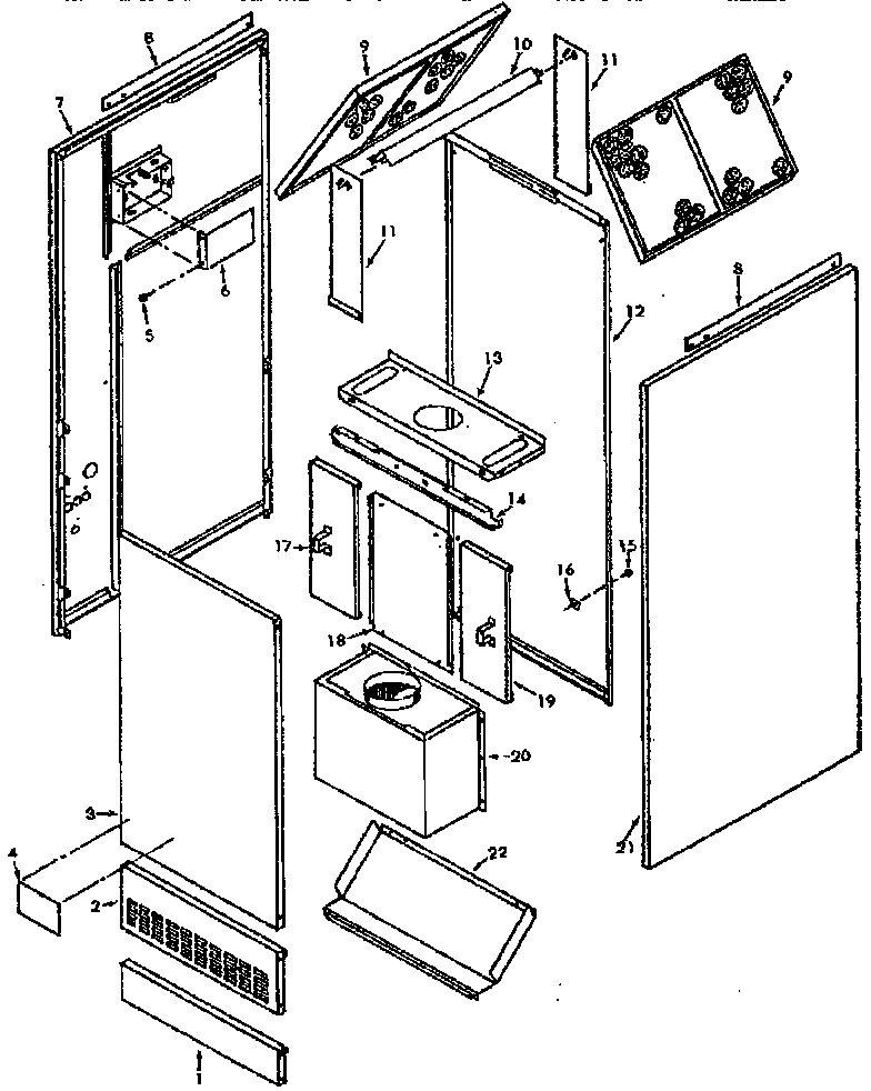 Kenmore 867763750 furnace casing diagram