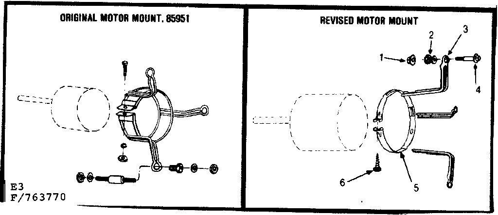 Kenmore 867763780 motor mount support assembly diagram