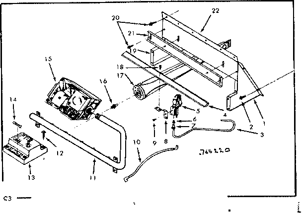 Kenmore 867764220 gas burners and manifold diagram