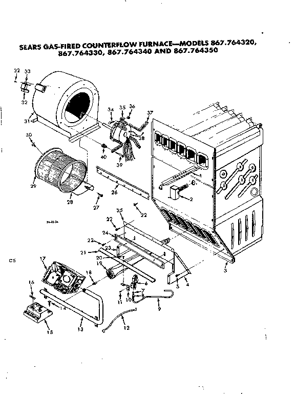 Kenmore 867764340 heat exchanger diagram