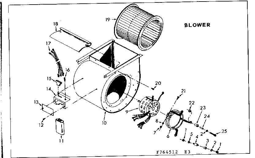 Kenmore 867764512 blower diagram