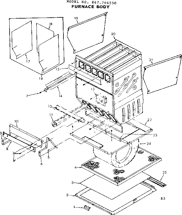 Kenmore 867764550 body diagram