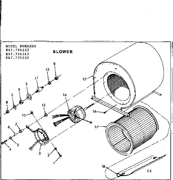 Kenmore 867766232 furnace body diagram