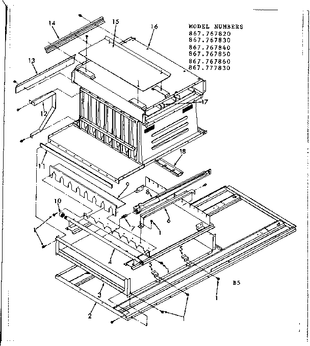 Kenmore 867767850 functional horizontal coils diagram
