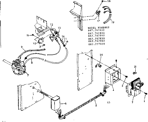 Kenmore 867767850 control box diagram