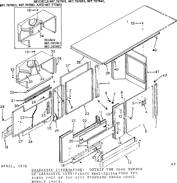 Kenmore 867767831 furnace body diagram