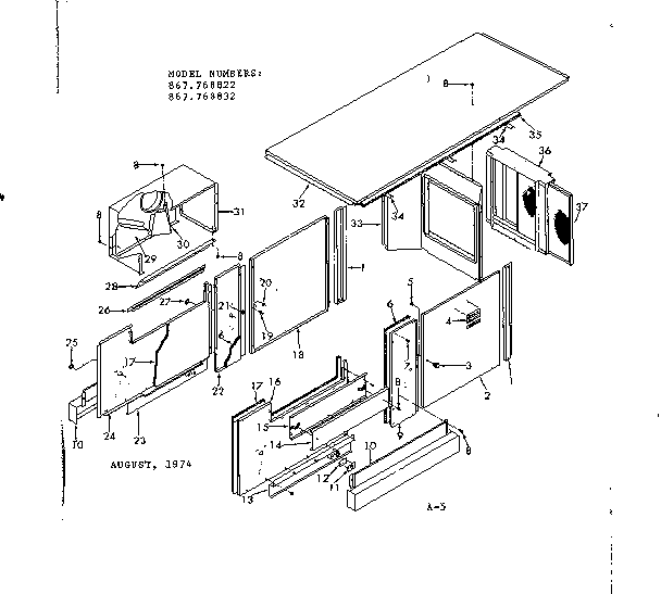 Kenmore 867768822 furnace body diagram