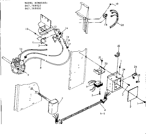 Kenmore 867768822 control box diagram