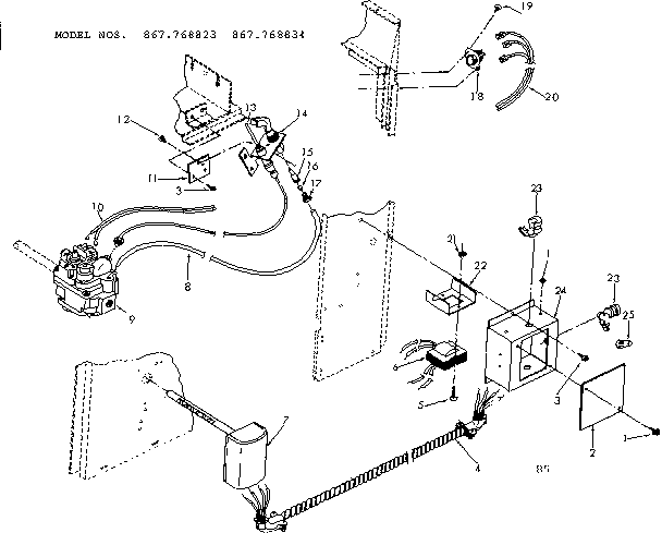 Kenmore 867768834 control box diagram