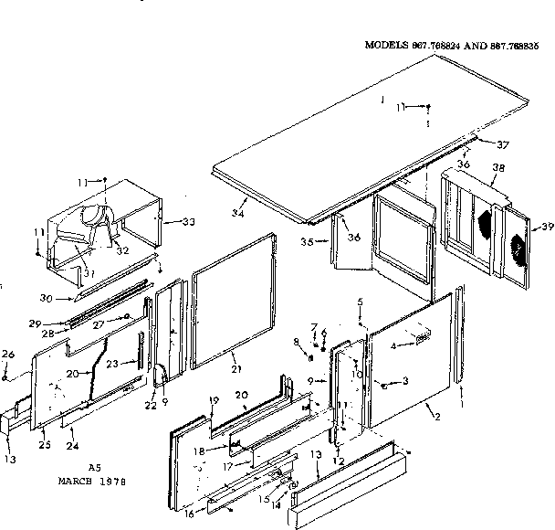 Kenmore 867768835 furnace body diagram
