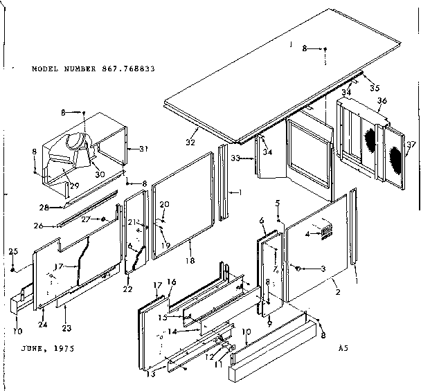 Kenmore 867768833 furnace body diagram