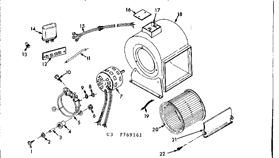 Kenmore 867769161 h-q blower assembly diagram